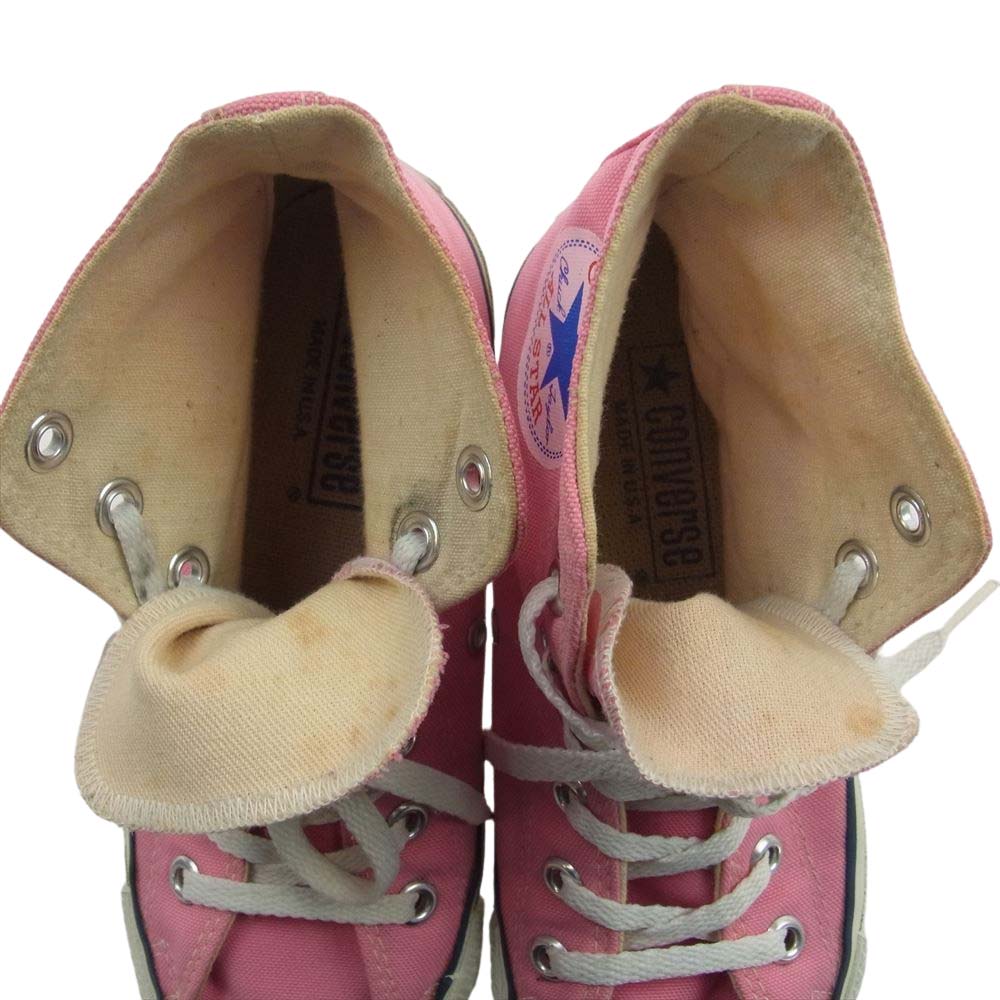 CONVERSE コンバース 90s USA製 ALL STAR HI オールスター ハイカット キャンバス スニーカー ピンク ピンク系 US 4【中古】