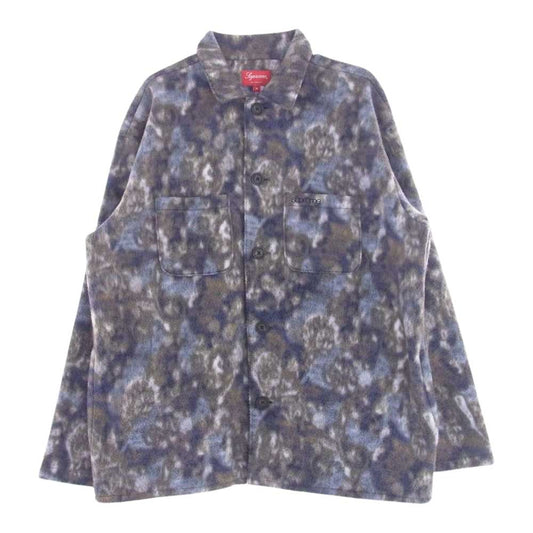 Supreme シュプリーム 21AW/ PAISLEY FLEECE SHIRT ペイズリー フリース シャツ マルチカラー系 M【中古】
