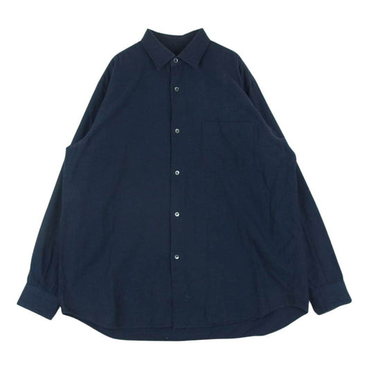 COMOLI コモリ 17AW L03-02002 コットン ネル コモリシャツ 長袖 シャツ 日本製 ネイビー系 2【中古】