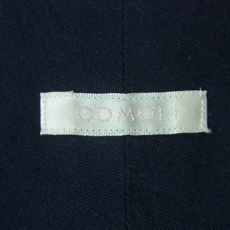 COMOLI コモリ 17AW L03-02002 コットン ネル コモリシャツ 長袖 シャツ 日本製 ネイビー系 2【中古】