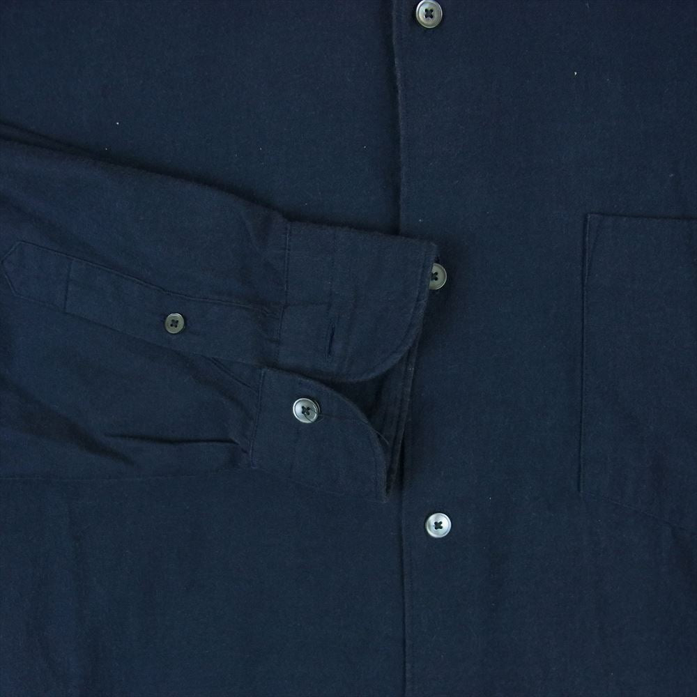 COMOLI コモリ 17AW L03-02002 コットン ネル コモリシャツ 長袖 シャツ 日本製 ネイビー系 2【中古】