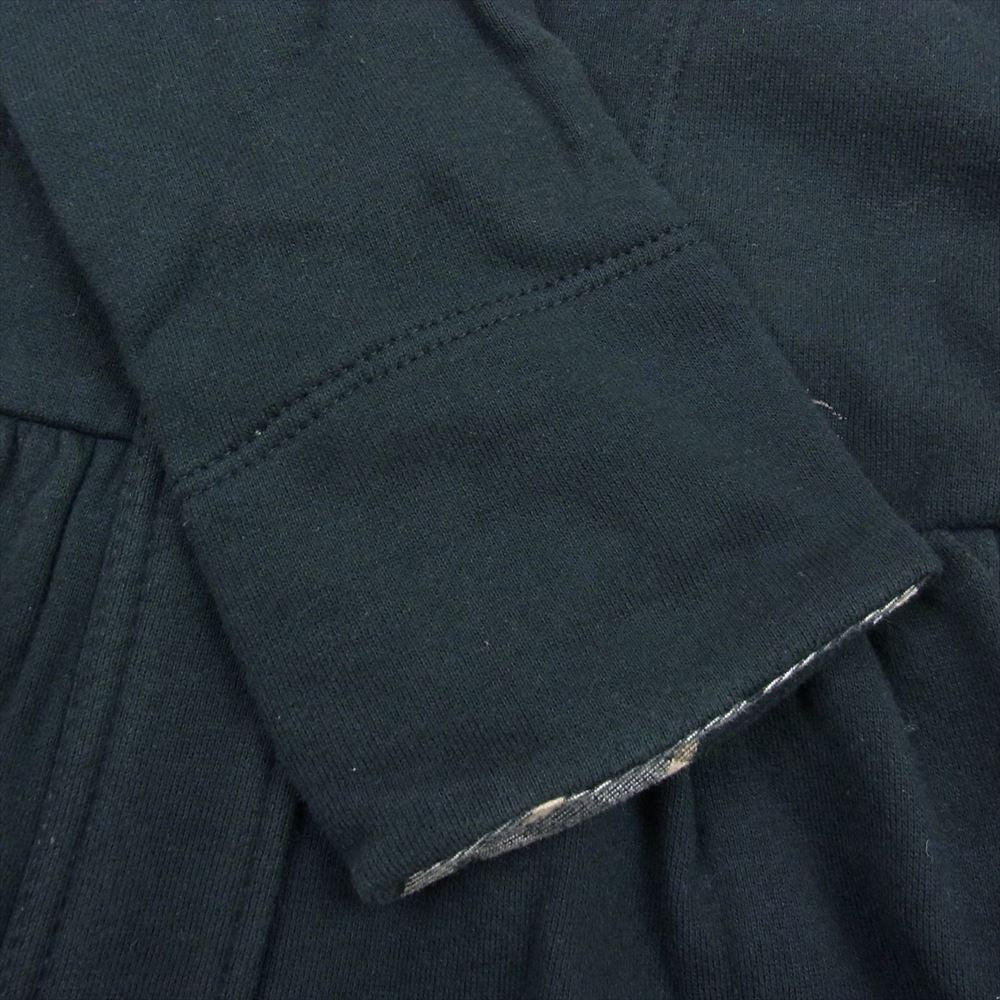 BURBERRY BLUE LABEL バーバリーブルーレーベル FCF21-544-09 ダッフル パーカー スウェット コート ブラック系 38【中古】