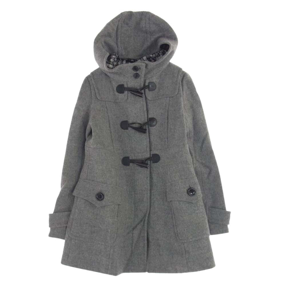 BURBERRY BLUE LABEL バーバリーブルーレーベル E1B30-699-07 裏地チェック ダッフル コート グレー グレー系 40【中古】