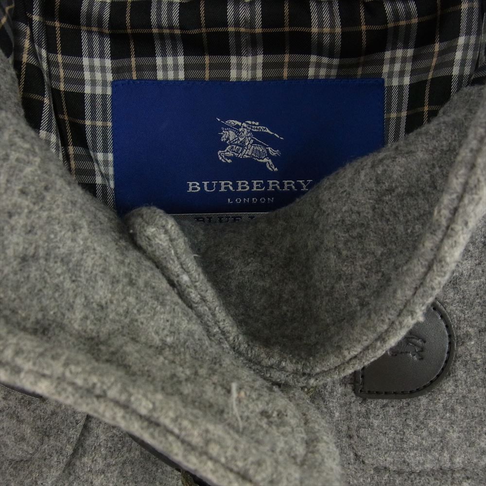 BURBERRY BLUE LABEL バーバリーブルーレーベル E1B30-699-07 裏地チェック ダッフル コート グレー グレー系 40【中古】