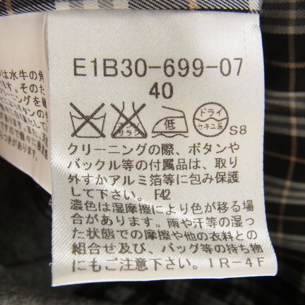 BURBERRY BLUE LABEL バーバリーブルーレーベル E1B30-699-07 裏地チェック ダッフル コート グレー グレー系 40【中古】
