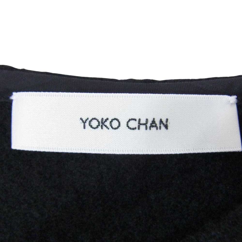 YOKO CHAN ヨーコチャン YCD-420-706 半袖 ウール ワンピース ブラック系 38【中古】