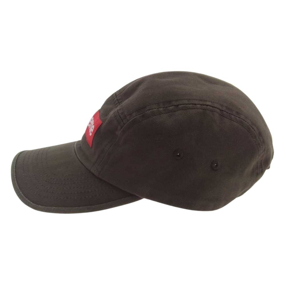 Supreme シュプリーム 21AW Washed Chino Twill Camp Cap  ボックスロゴ ウォッシュド チノ キャンプ キャップ ブラウン系【中古】