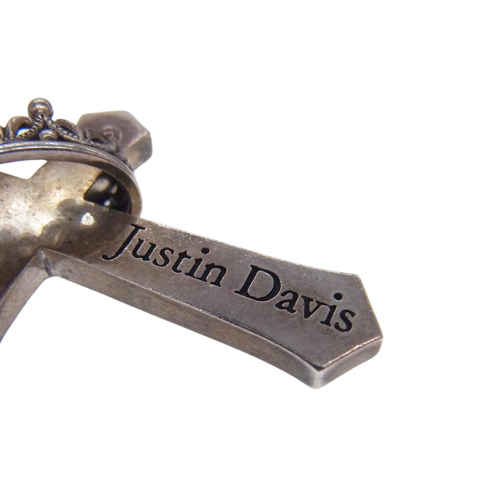 Justin Davis ジャスティンデイビス SPJ122-1 CROSS with CROWN STONE ペンダント トップ シルバー系【中古】