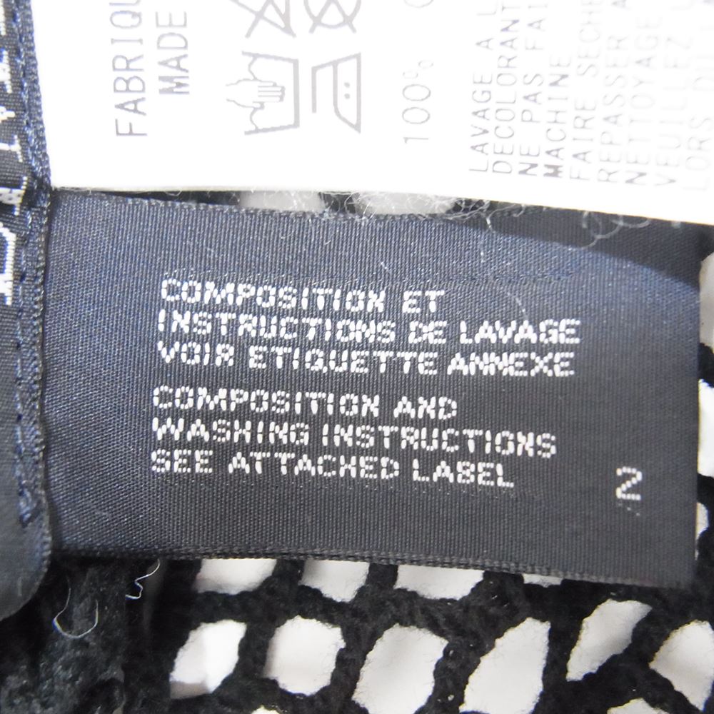 LIMI feu リミフゥ Cotton Mesh T B コットン メッシュ ノースリーブ カットソー ブラック系 2【中古】