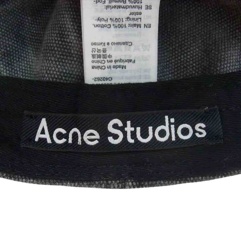 ACNE STUDIOS アクネストゥディオズ FA-UX-HATS000171 フェイスパッチ ベースボール キャップ グレー系 OS【中古】
