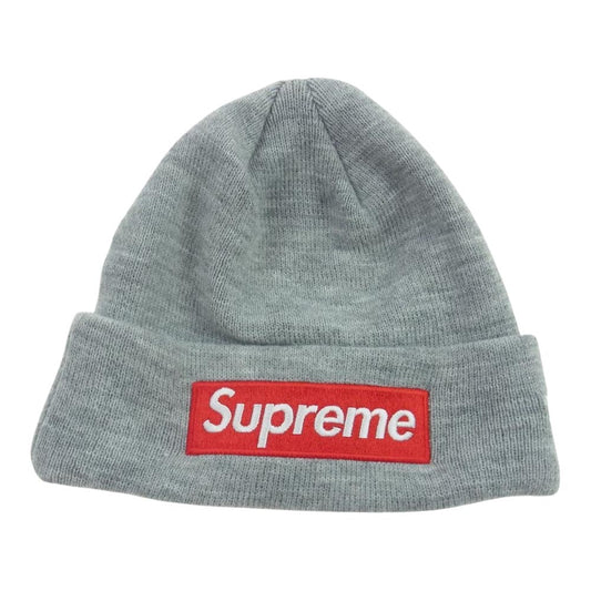 Supreme シュプリーム 18AW × NEW ERA ニューエラ Box Logo Beanie ボックス ロゴ ビーニー ニット キャップ グレー系【中古】