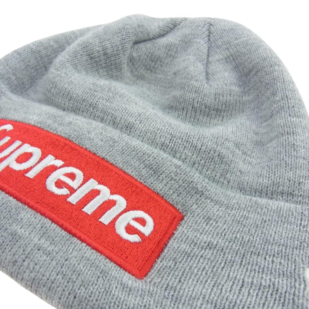 Supreme シュプリーム 18AW × NEW ERA ニューエラ Box Logo Beanie ボックス ロゴ ビーニー ニット キャップ グレー系【中古】