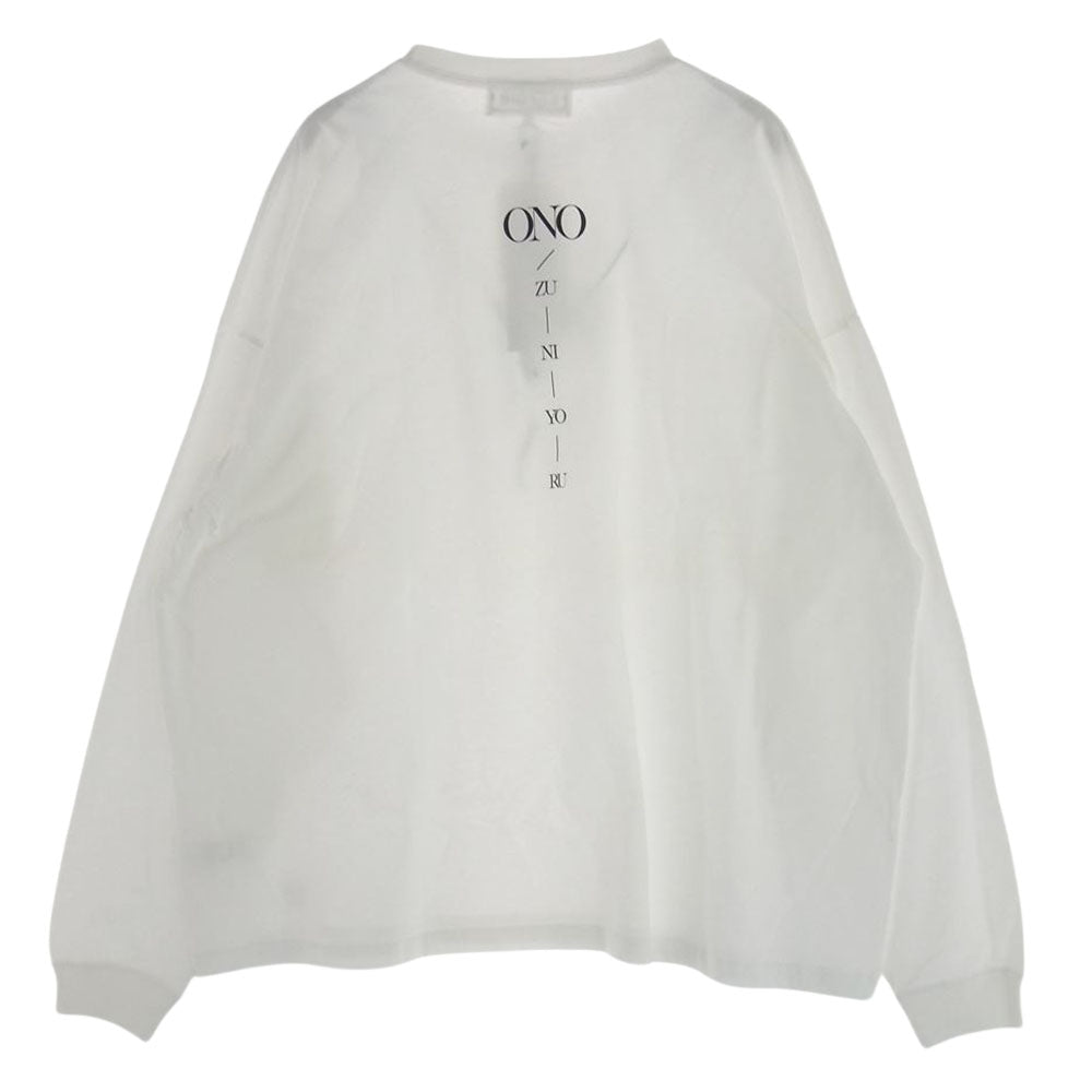 エスポワール 1023-12-19 LOGO LONG SLEEVE TEE バックプリント 長袖 Ｔシャツ ホワイト系 L【美品】【中古】