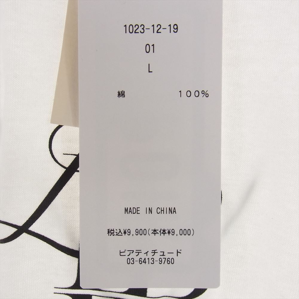 エスポワール 1023-12-19 LOGO LONG SLEEVE TEE バックプリント 長袖 Ｔシャツ ホワイト系 L【美品】【中古】