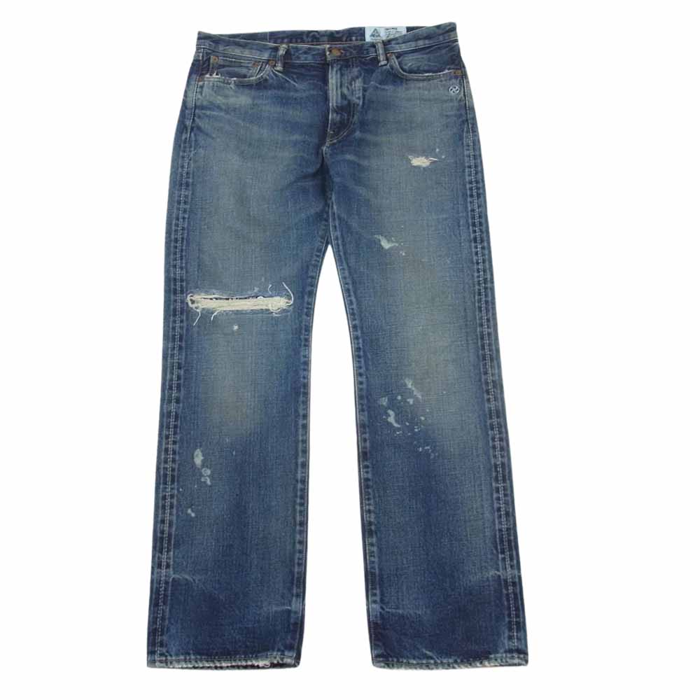 CHALLENGER チャレンジャー CLG PT018 002 REMAKE NARROW DENIM PANTS リメイク ナロー デニム パンツ インディゴブルー系 XL【中古】