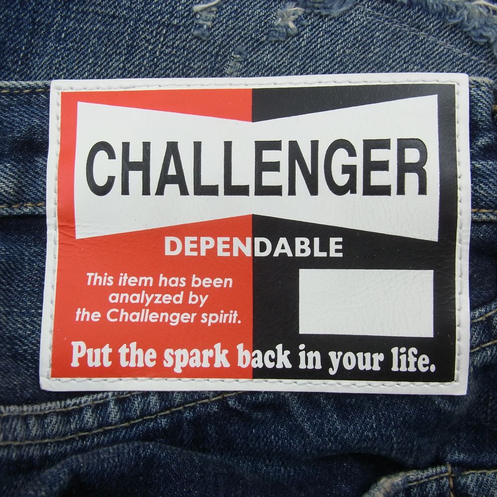 CHALLENGER チャレンジャー CLG PT018 002 REMAKE NARROW DENIM PANTS リメイク ナロー デニム パンツ インディゴブルー系 XL【中古】