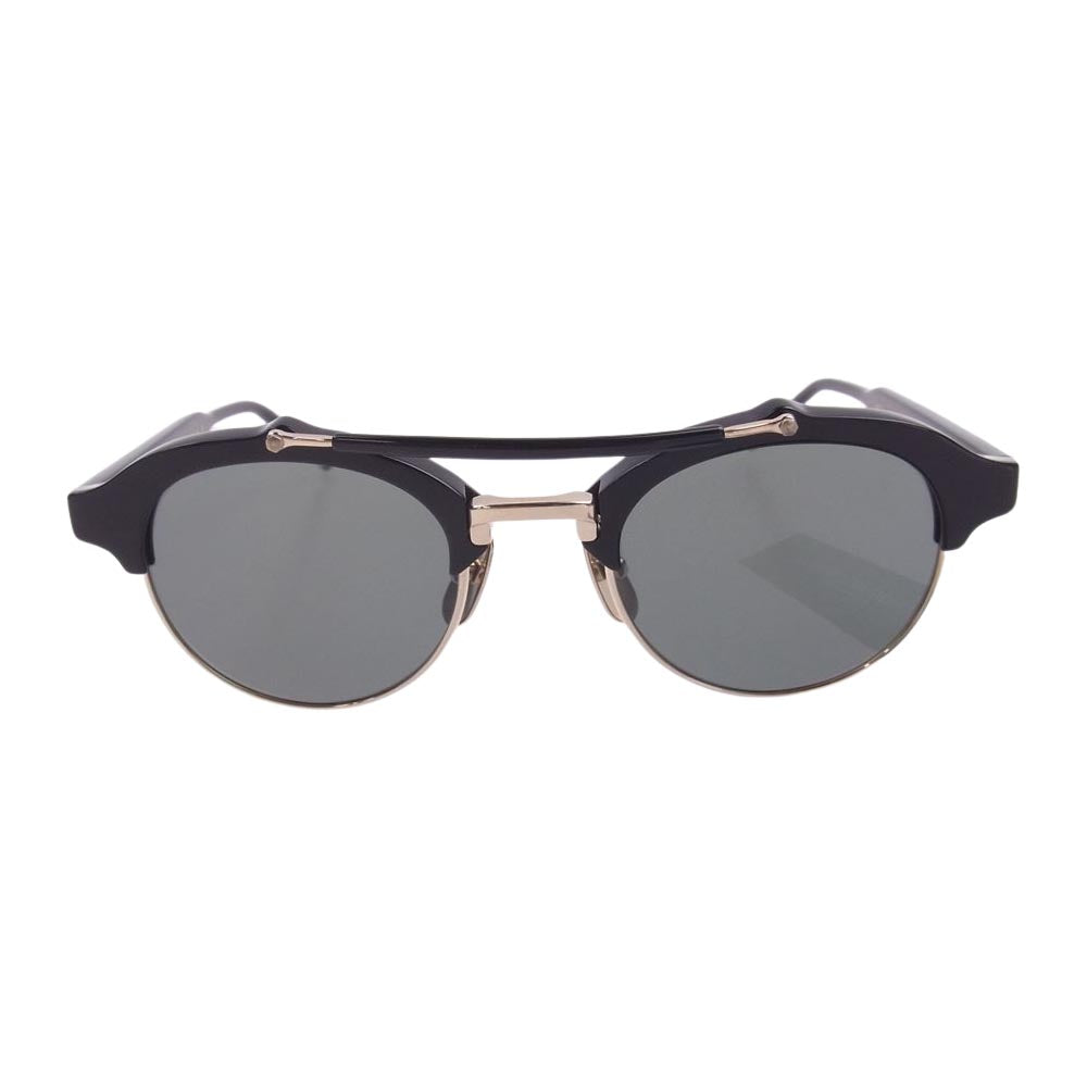 THOM BROWNE TB-700 A T  購入店スタンプ印字冊子付き ダブルブリッジ サングラス メガネ 眼鏡 49□21-145 ブラック系 49□21-145【極上美品】【中古】