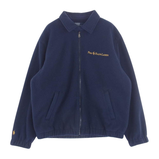 POLO RALPH LAUREN ポロ・ラルフローレン 22AW BEAMS ビームス別注 Navy and Gold Logo Collectio FLEECE JACKET ゴールドロゴ刺繍 フリースジャケット ネイビー系【美品】【中古】