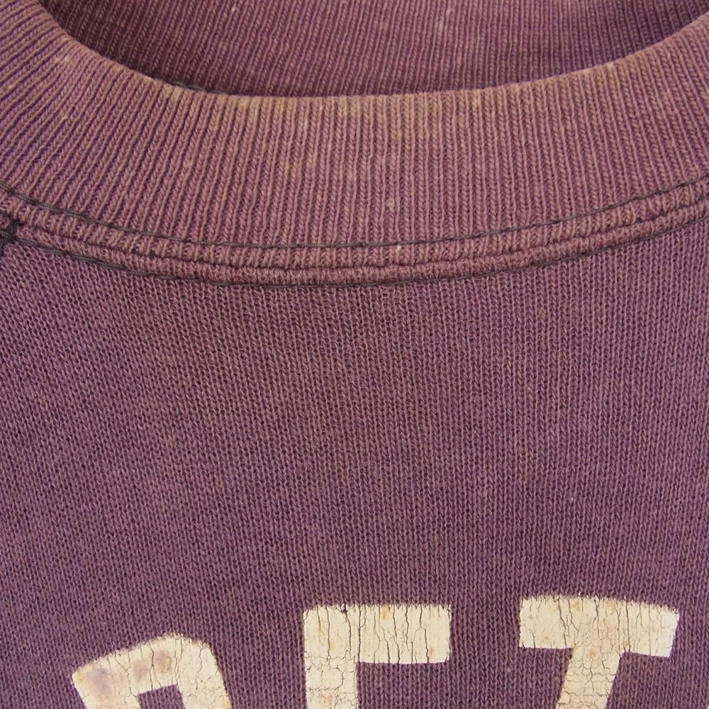 ヴィンテージ PHI BETAMU ラグラン クルーネック スウェット トレーナー ワインレッド パープル系 サイズ表記無【中古】