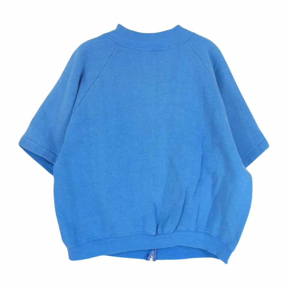スポーツウェア 60s ハーフジップ 半袖 スウェット ブルー系 L【中古】