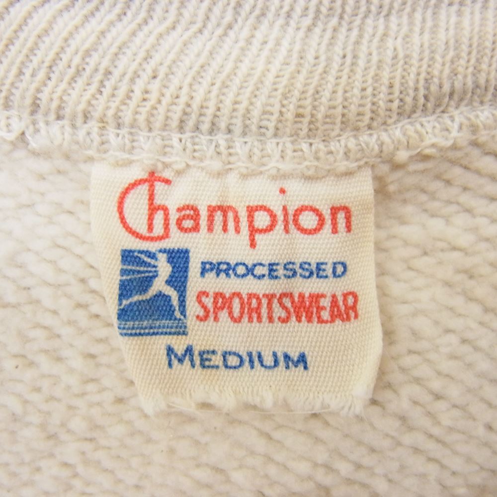 Champion チャンピオン CHI OMEGA ランタグ 染み込みプリント クルーネック スウェット トレーナー グレー系 M【中古】