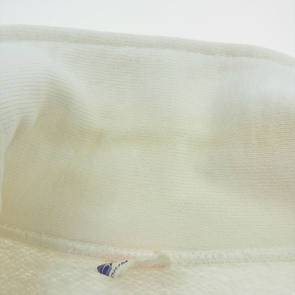 Champion チャンピオン LRY ランタグ フロントプリント ハーフジップ スウェット プルオーバー トレーナー ホワイト系 M【中古】