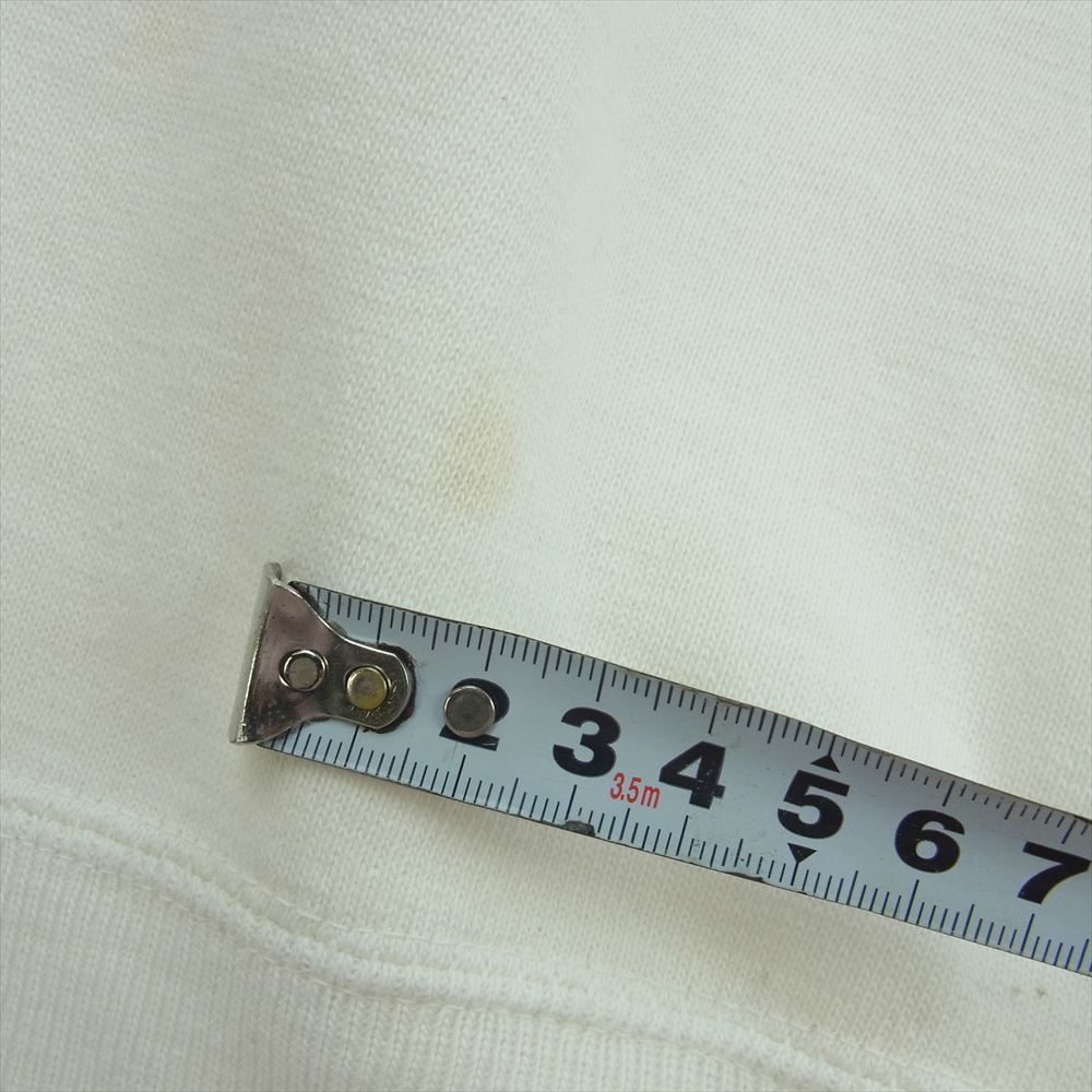 Champion チャンピオン LRY ランタグ フロントプリント ハーフジップ スウェット プルオーバー トレーナー ホワイト系 M【中古】