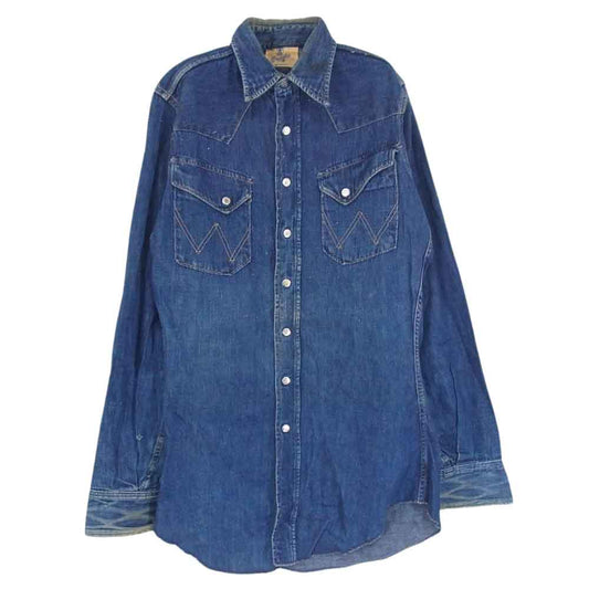 Wrangler ラングラー 60s 後期ブルーベルタグ デニム ウエスタン シャツ サイズ表記無【中古】