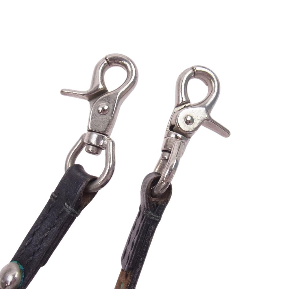 WOLF'S HEAD ウルフズヘッド スタッズレザー ウォレットコードキムタク WOLF'S HEAD（ウルフズヘッド） スタッズ レザー ウォレットコード