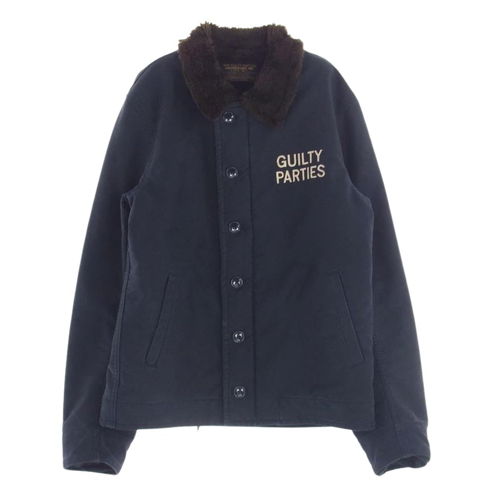 WACKO MARIA ワコマリア N-1 裏ボア デッキ ジャケット ネイビー系 L【中古】