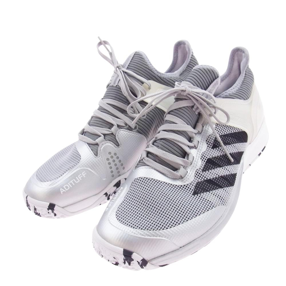 adidas アディダス CG3110 ADIZERO UBERSONIC 2 OC ソニック ローカット スニーカー シューズ シルバー系 ホワイト系 27cm【中古】
