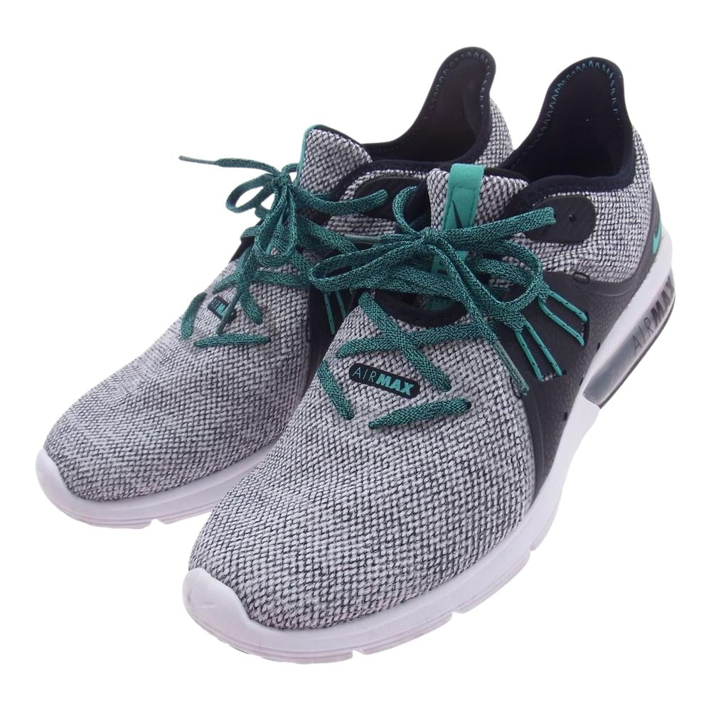 NIKE ナイキ 921694-100 AIR MAX SEQUENT3 エアマックス シークエント ローカット スニーカー WHITE/HYPER JADE-BLACK 27cm【中古】