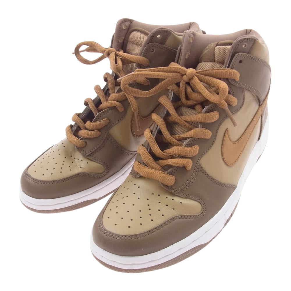 NIKE ナイキ 021202-LN2 DUNK HI ダンク ハイ スニーカー オートミール ブラウン系 27.5cm【中古】