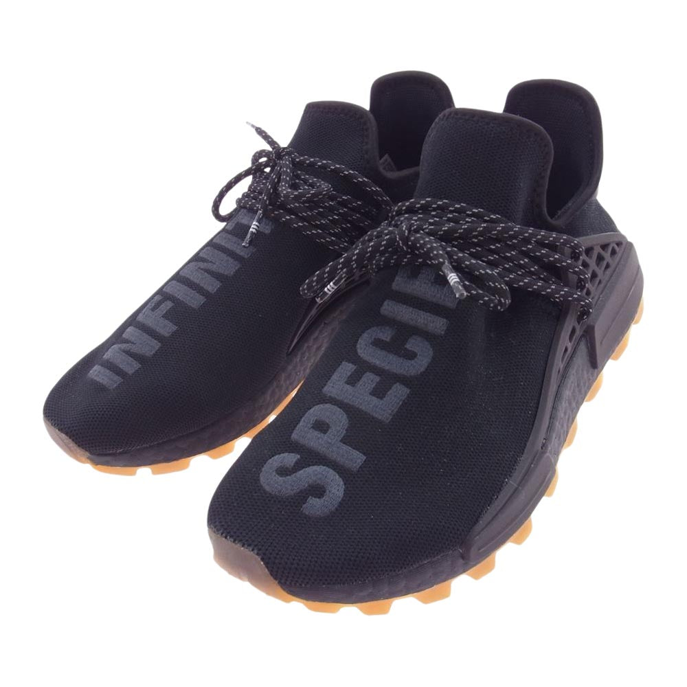 adidas アディダス EG7836 PHARRELL WILLIAMS ファレルウィリアムス PW HU NMD PRD CORE BLACK トレイル ローカット スニーカー ブラック系 27cm【中古】