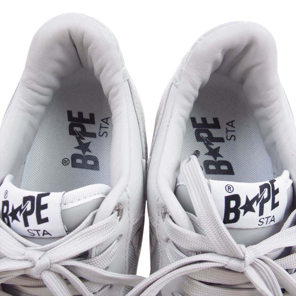 A BATHING APE アベイシングエイプ 1120191007 BAPE STA ベイプスタ ローカット スニーカー グレー系 26.5cm【美品】【中古】