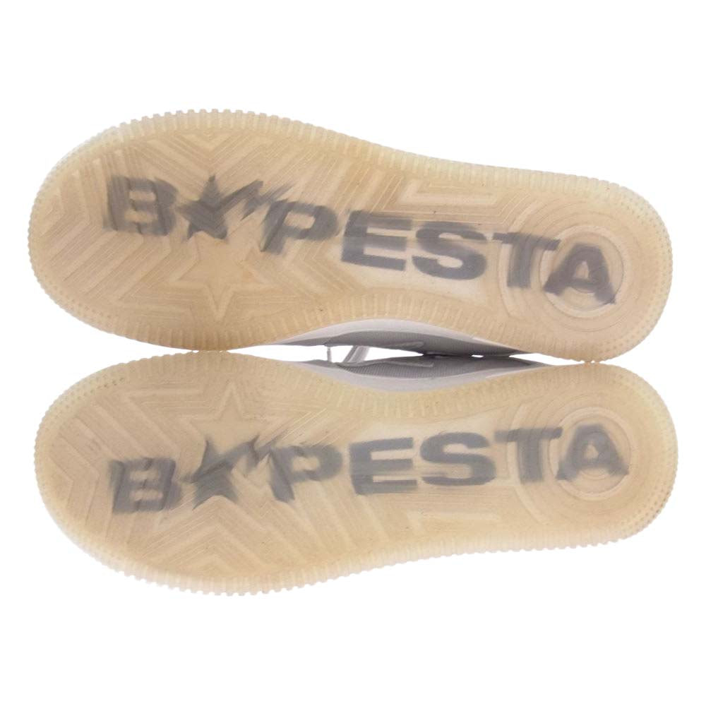 A BATHING APE アベイシングエイプ 1120191007 BAPE STA ベイプスタ ローカット スニーカー グレー系 26.5cm【美品】【中古】