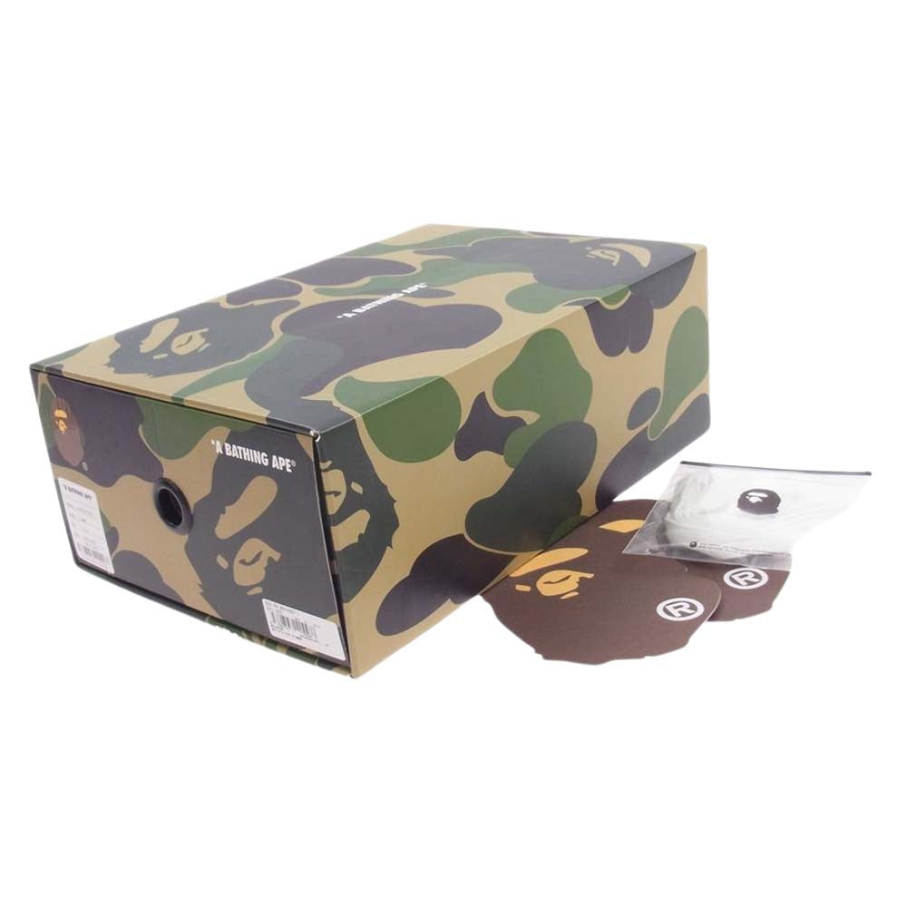 A BATHING APE アベイシングエイプ 1120191007 BAPE STA ベイプスタ ローカット スニーカー グレー系 26.5cm【美品】【中古】