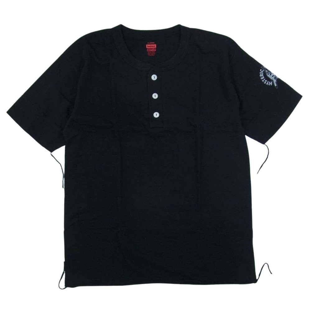 HYSTERIC GLAMOUR ヒステリックグラマー 23SS 02231CE01 ヘンリーネック 2パック 半袖 Tシャツ 2ピースセット ブラック系 XL【中古】