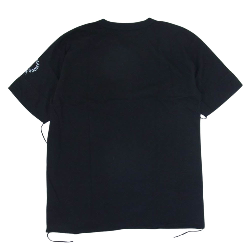 HYSTERIC GLAMOUR ヒステリックグラマー 23SS 02231CE01 ヘンリーネック 2パック 半袖 Tシャツ 2ピースセット ブラック系 XL【中古】