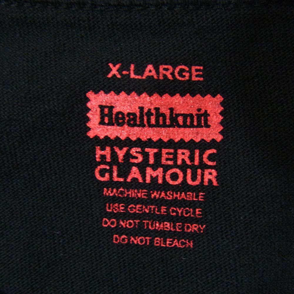 HYSTERIC GLAMOUR ヒステリックグラマー 23SS 02231CE01 ヘンリーネック 2パック 半袖 Tシャツ 2ピースセット ブラック系 XL【中古】