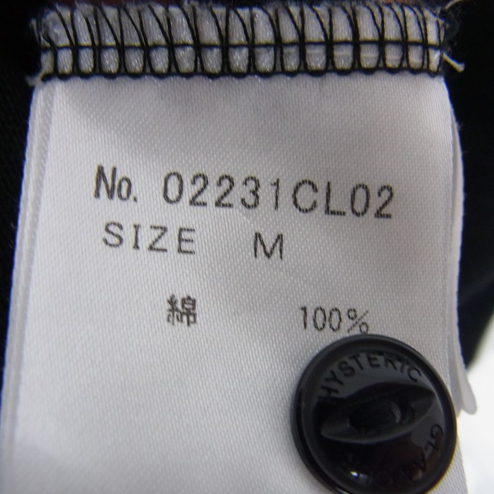HYSTERIC GLAMOUR ヒステリックグラマー 23SS 02231CL02 HG CIRCLE LIGHTNING ヘンリーネック 七分袖 Tシャツ ブラック系 M【中古】