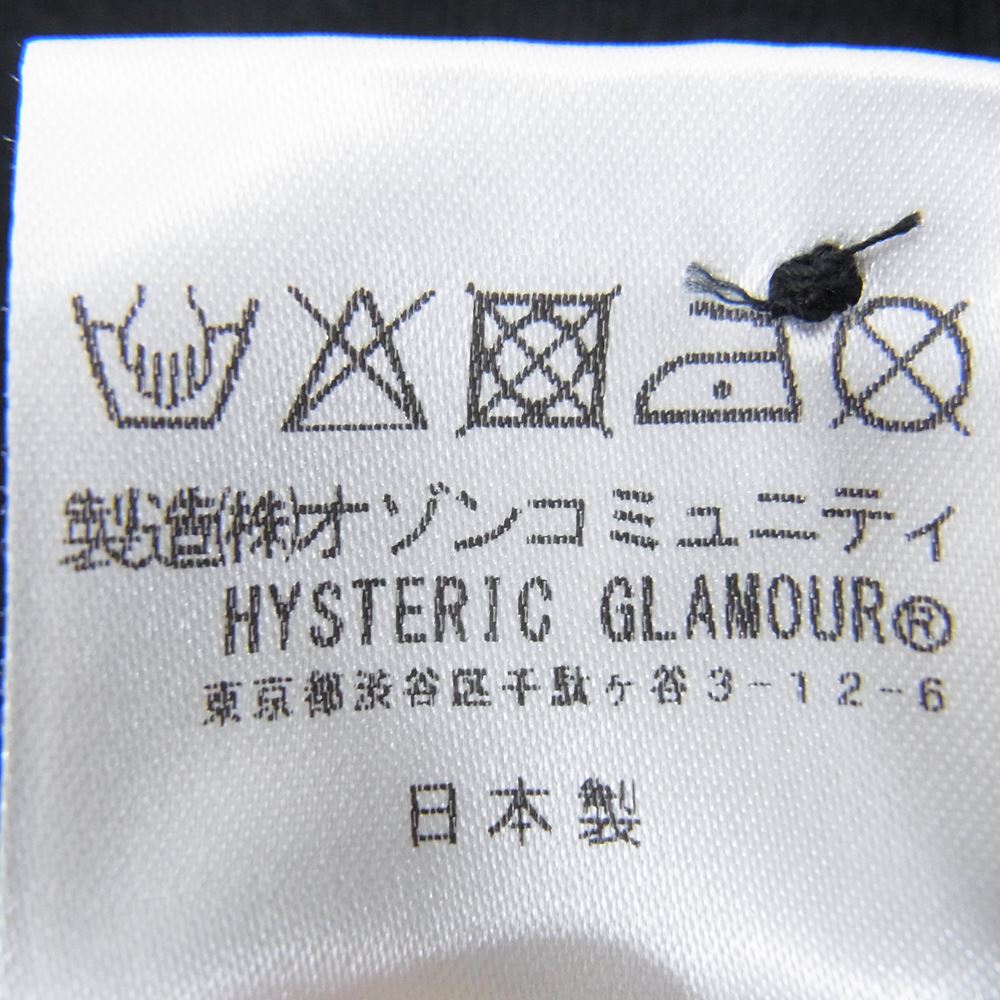 HYSTERIC GLAMOUR ヒステリックグラマー 23SS 02231CL02 HG CIRCLE LIGHTNING ヘンリーネック 七分袖 Tシャツ ブラック系 M【中古】