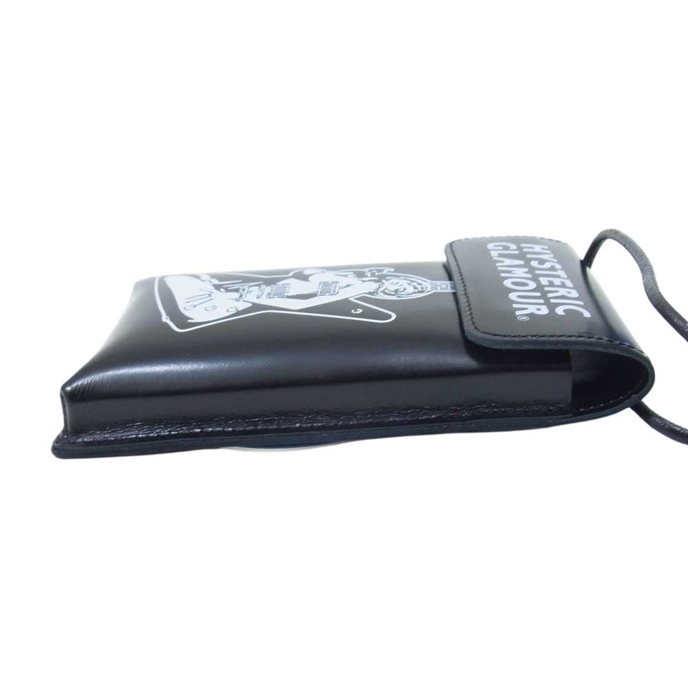 HYSTERIC GLAMOUR ヒステリックグラマー 21SS 02211QG08 GUITAR GIRL ギターガール モバイルケース スマホケース ネックホルダー ブラック系 FREE【新古品】【未使用】【中古】
