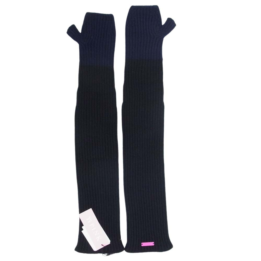 Y's Yohji Yamamoto ワイズ ヨウジヤマモト 20AW YR-A50-141 ニットグローブ アームカバー 手袋 ネイビー系【極上美品】【中古】