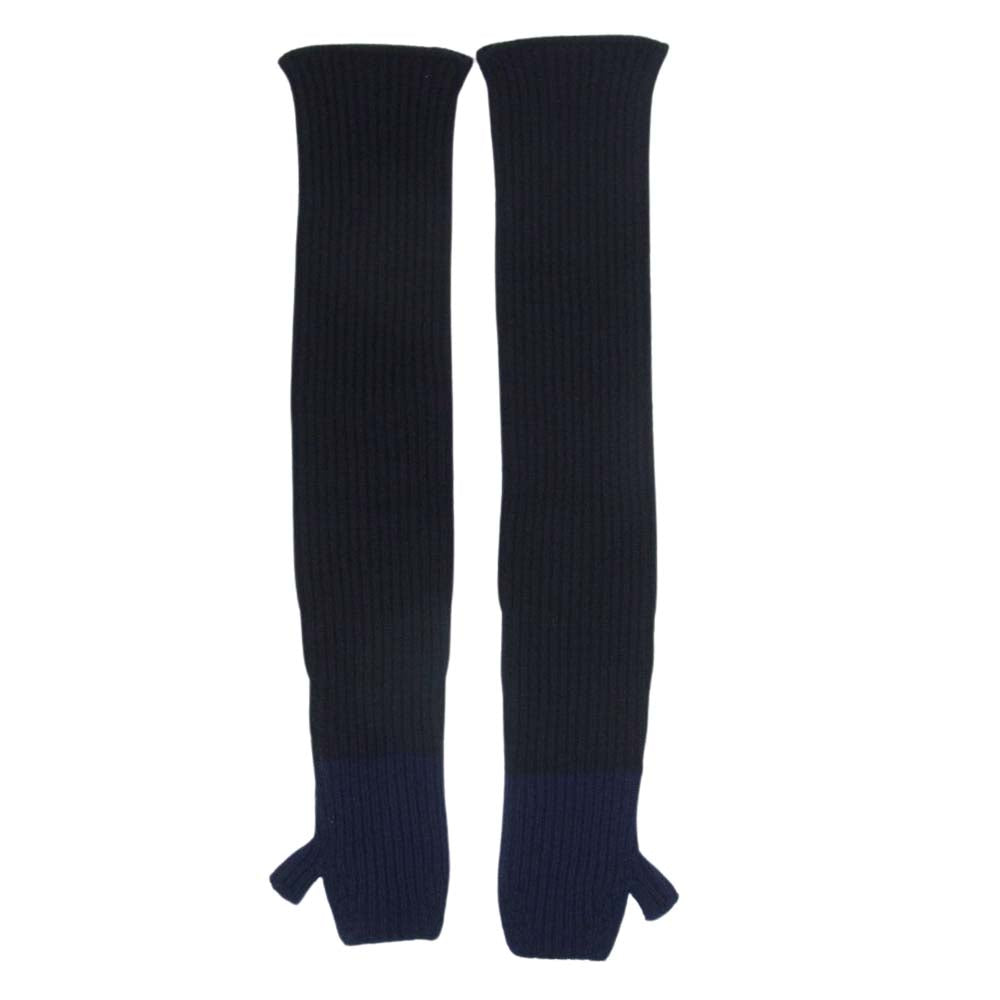 Y's Yohji Yamamoto ワイズ ヨウジヤマモト 20AW YR-A50-141 ニットグローブ アームカバー 手袋 ネイビー系【極上美品】【中古】