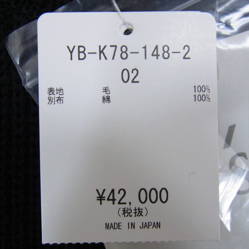 Y's Yohji Yamamoto ワイズ ヨウジヤマモト 20AW YB-K78-148 LOOK19 オープンショルダー シャツレイヤード ニット セーター ブラック系 2【美品】【中古】