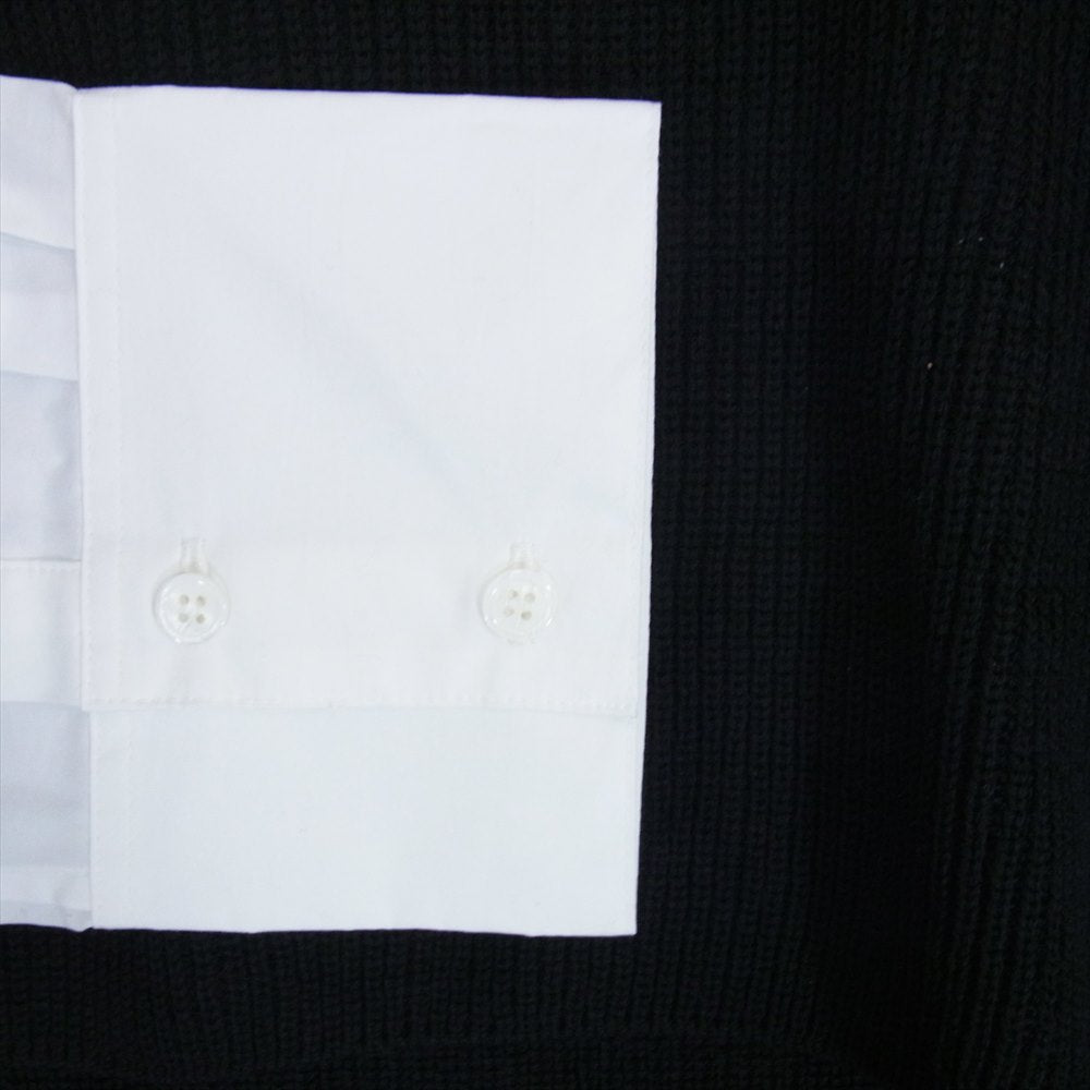 Y's Yohji Yamamoto ワイズ ヨウジヤマモト 20AW YB-K78-148 LOOK19 オープンショルダー シャツレイヤード ニット セーター ブラック系 2【美品】【中古】