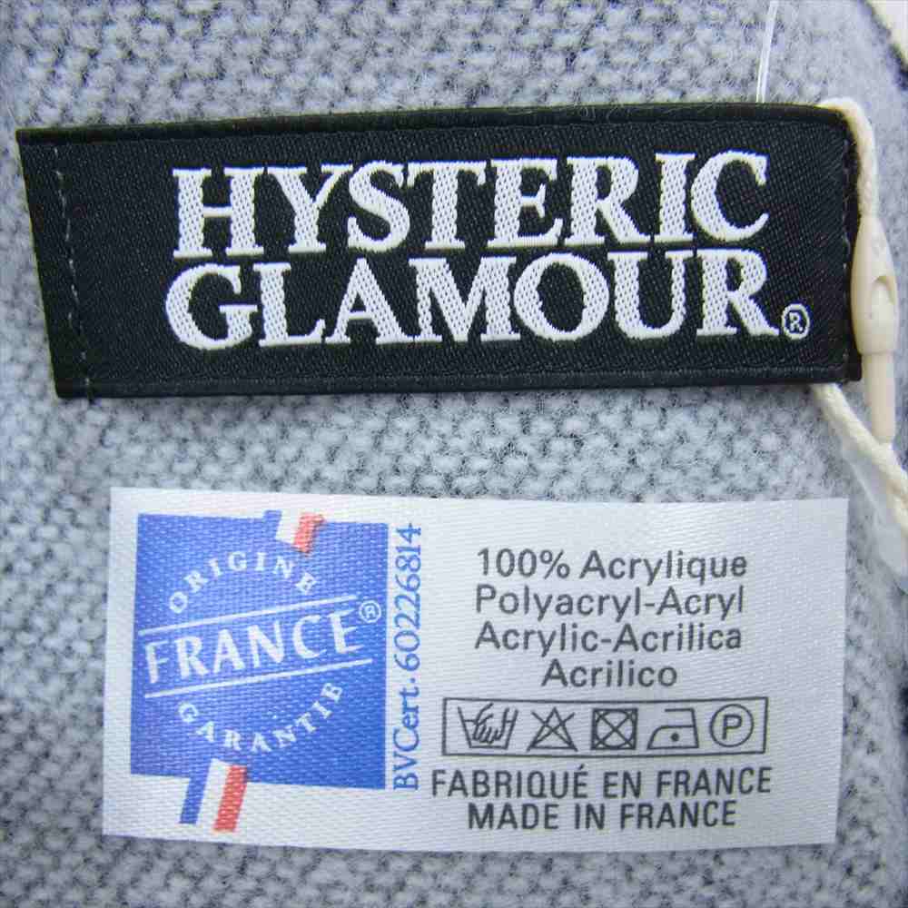 HYSTERIC GLAMOUR ヒステリックグラマー 02203QC02 HI-FI SOUND SYSTEM サウンドシステム ポンチョストール ブラック系 FREE【新古品】【未使用】【中古】