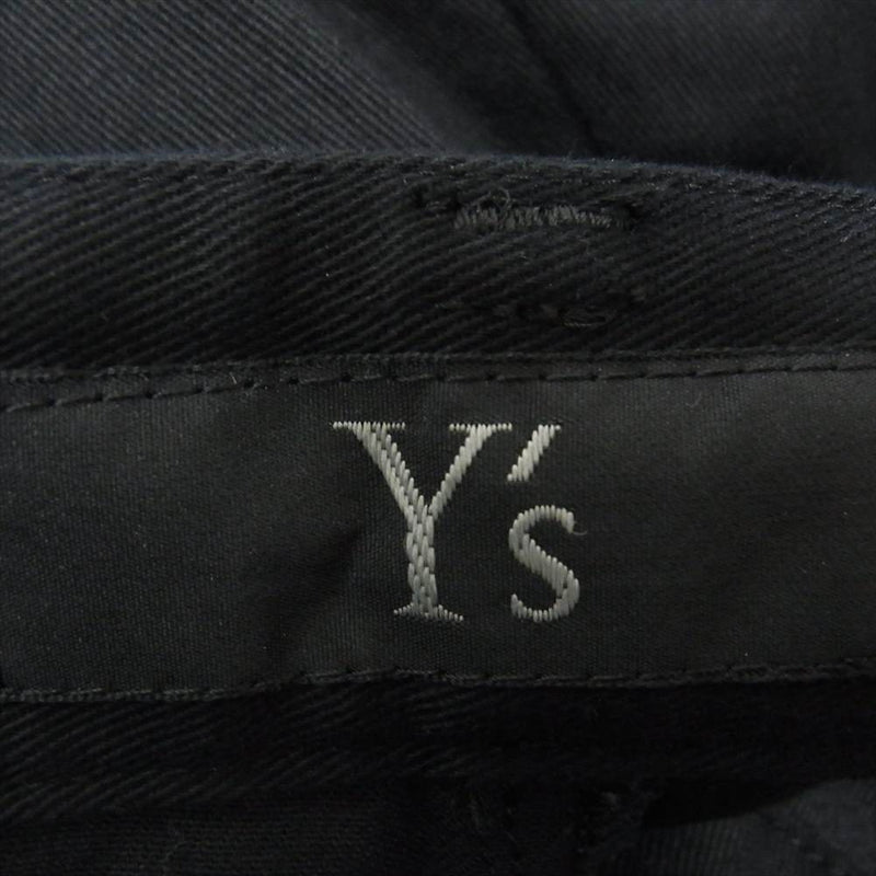 Y's Yohji Yamamoto ワイズ ヨウジヤマモト YZ-P82-002 BORN PRODUCT COTTON TWILL BACK TUCK PANTS コットンツイル バックタック バルーン パンツ ブラック系 1【美品】【中古】