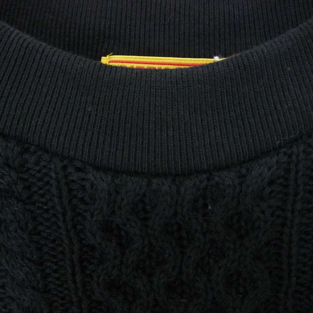 HYSTERIC GLAMOUR ヒステリックグラマー 22AW 01223CS02 ANOTHER GIRL アナザーガール 異素材切替 ニット スウェット ブラック系 FREE【新古品】【未使用】【中古】